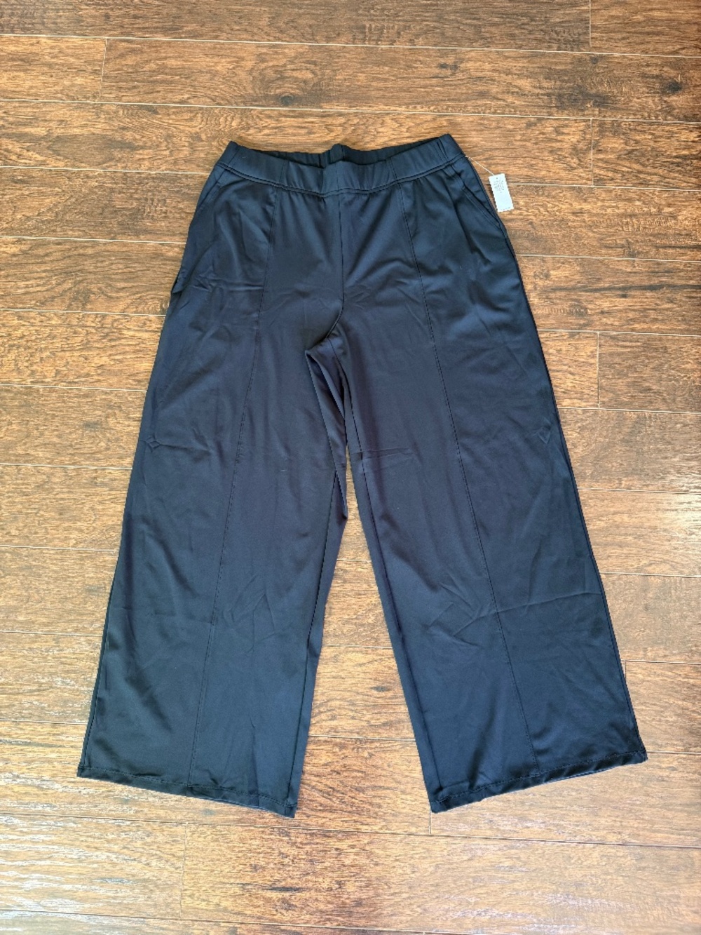 Old Navy PowerSoft Go-Dry Wide Leg Pants XL Black NWT Pull-On Active